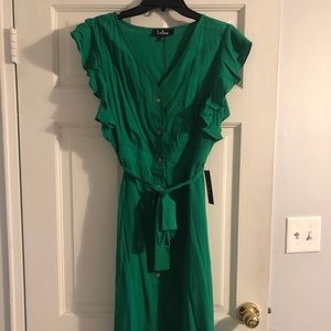 LULUS GREEN MIDI DRESS